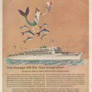 1963 Moore-McCormack Lines-Sea Safari Steam Ship  Advertising Print Ad - tva2301