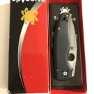 Spyderco Shaman Folding Knife - Black G-10 Handle with PlainEdge C229GP