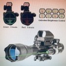 Pinty Rifle Hunting Scope 4-16x50 Illuminated Rangefinder Red & Green Sight