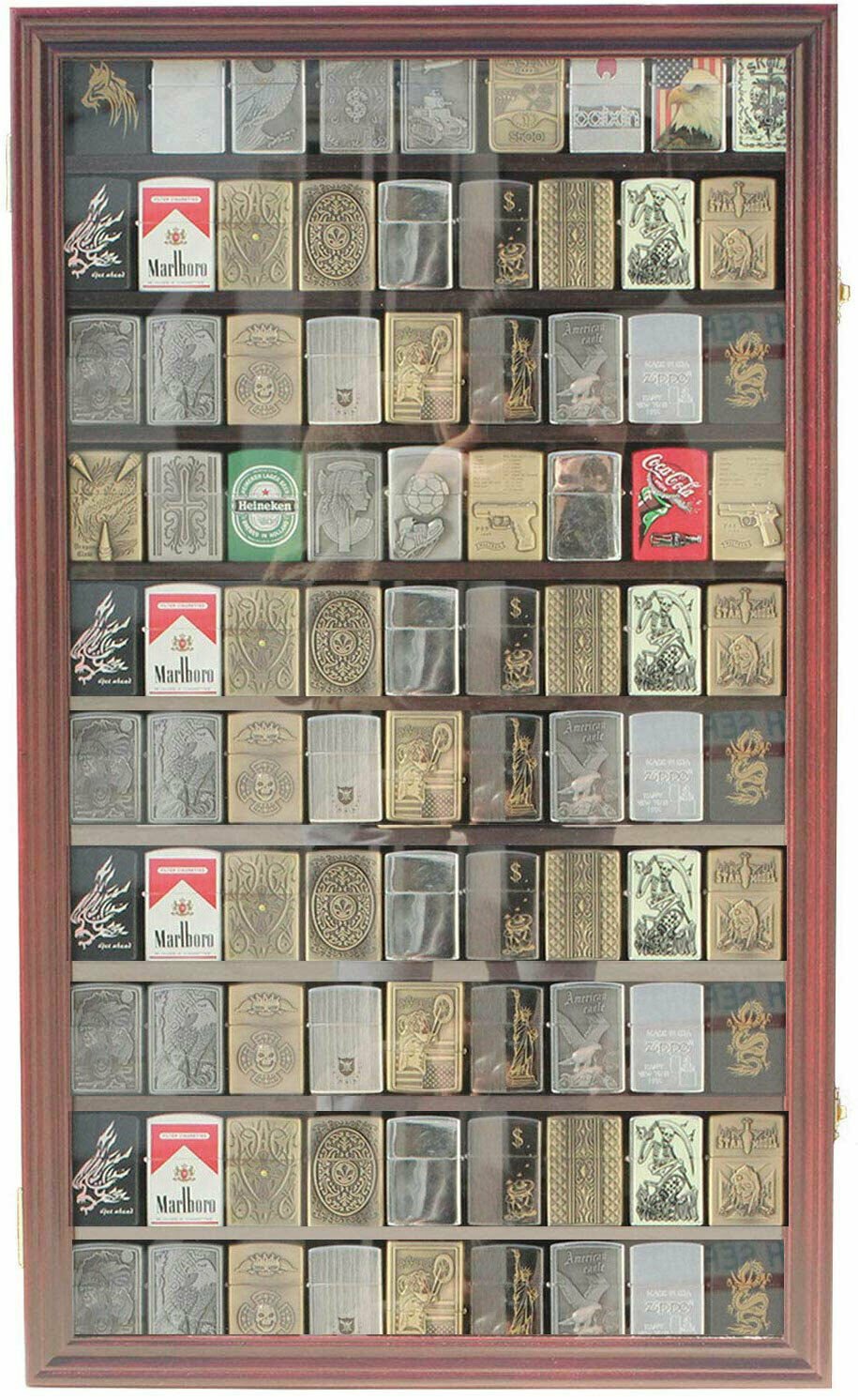 Large 90 Sport Zippo Lighter Display Case Wall Shadow Box d29