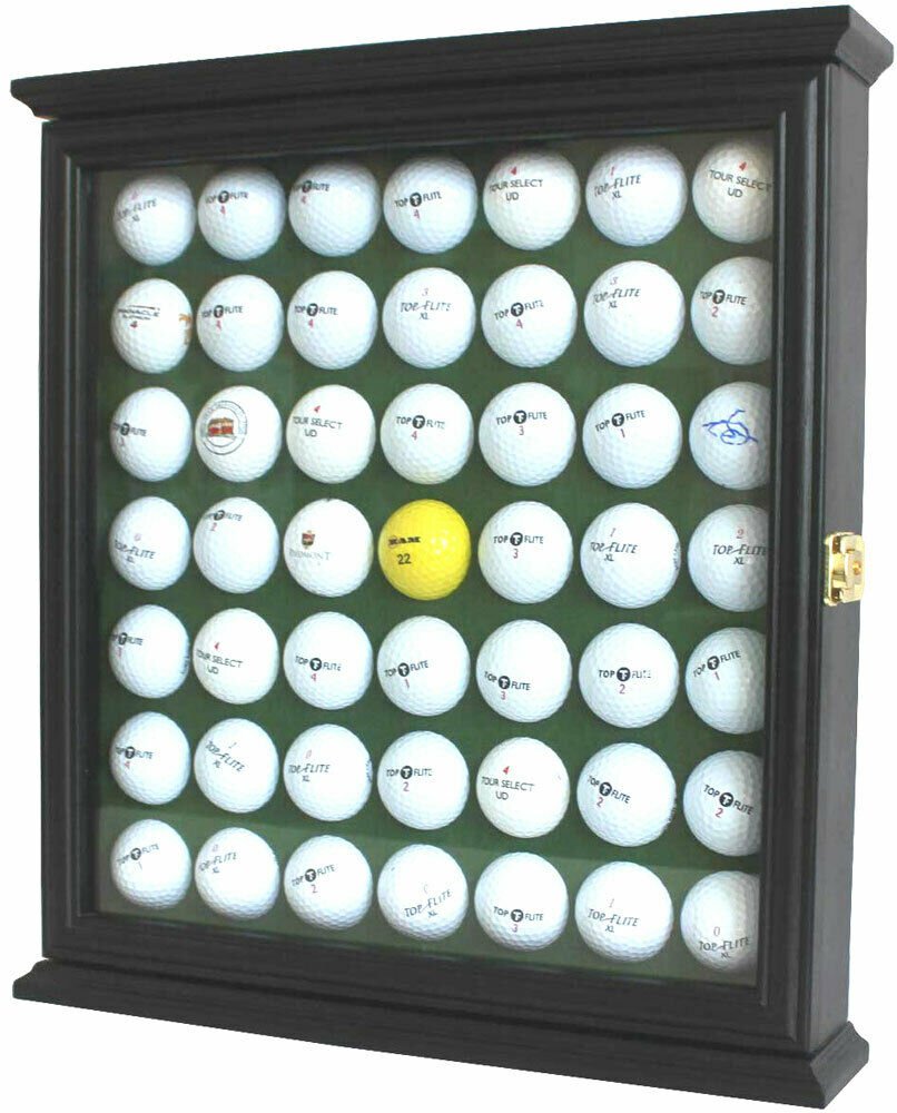 49 Golf Ball Display Case Rack with Glass Door, LOCKABLE