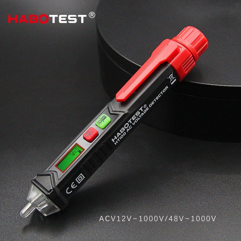 AC Non-Contact LCD Electric Voltage Tester Pen 12-1000V Detector Tester Alarm