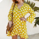 Plus Size Dress for Women, Plus Size Dress, Polka Dot Dress Women, Long Sleeve Dress Pattern