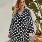 Plus Size Dress for Women, Plus Size Dress, Polka Dot Dress Women, Long Sleeve Dress Pattern