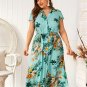Dress Patterns for women,Plus Size Dress,Midi Dress with Short Sleeve