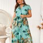 Dress Patterns for women,Plus Size Dress,Midi Dress with Short Sleeve