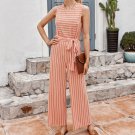 Jumpsuit Outfit Casual,Jumpsuits for Women,Striped Jumpsuit Outfit Summer,Sleeveless Jumpsuits