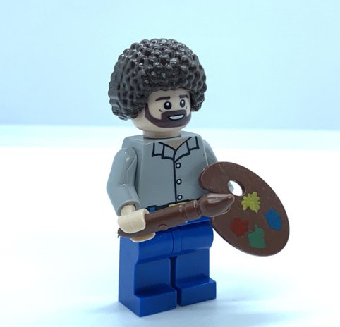 Deadpool Bob Ross Minifigure Marvel Superhero