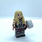 Mighty Thor Minifigure Marvel Avengers Superhero with Mjolnir Jane Foster