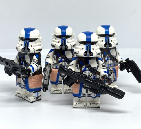 Captain Rex and 501st Legion Clone Trooper Minifigures Star Wars 4 501st Airborne
