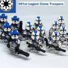 Captain Rex and 501st Legion Clone Trooper Minifigures Star Wars 4 501st Clone Troopers
