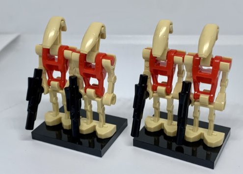 Red Security Battle Droid Minifigures Star Wars B1 Battle Droids