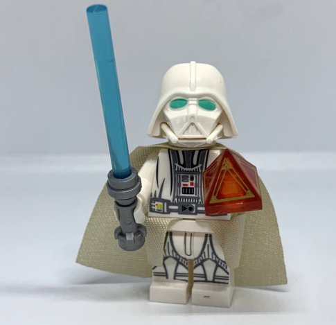 White Darth Vader Minifigure Star Wars Sith Lord with Holocron Redeemed Vader