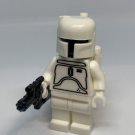 Classic White Prototype Boba Fett Minifigure Star Wars Mandalorian Bounty Hunter