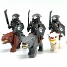 Ahsoka Tano Clone Wars Star Wars Uruk-Hai on Warg Mounts Lord Set (3 Uruk-Hai + 3 Wargs)Minifigure