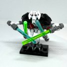 Caped General Grievous Minifigures - Battle Damaged Grievous  White (yellow eyes) Minifigure