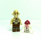 Professor Huyang Jedi Lightsaber Training Droid Tan with R4-D4 Astromech Minifigure