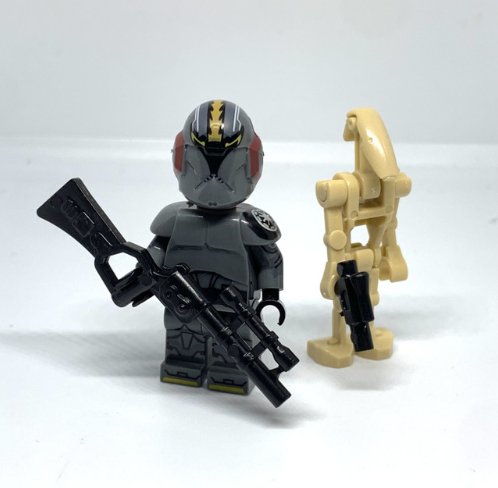 Blackout Clone Trooper Minifigure Star Wars The Clone Wars Comms Trooper vs Battle Droid