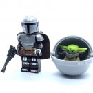 Mandalorian and Baby Yoda Minifigures Star Wars Din Djarin and Grogu Beskar Armor