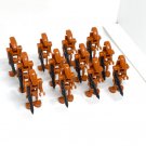 12 Battle Droid Minifigures Star Wars Geonosis Droids with E-5 Blasters (Dark Orange)