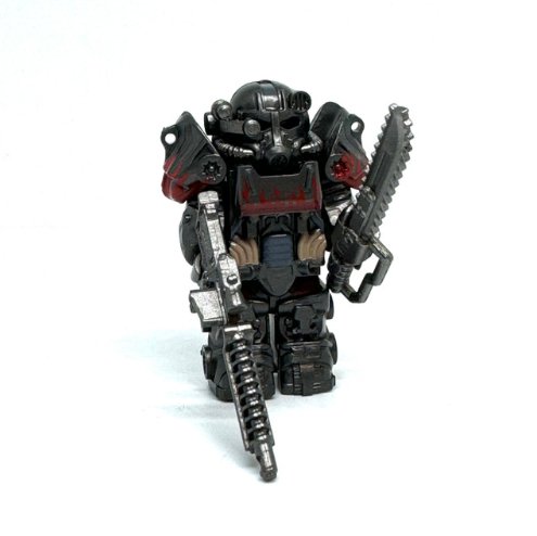 Fallout Power Armor Minifigure Rod Flames Paint Pattern