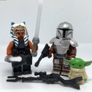 Ahsoka The Mandalorian and Baby Yoda Minifigures Star Wars Din Djarin and Grogu