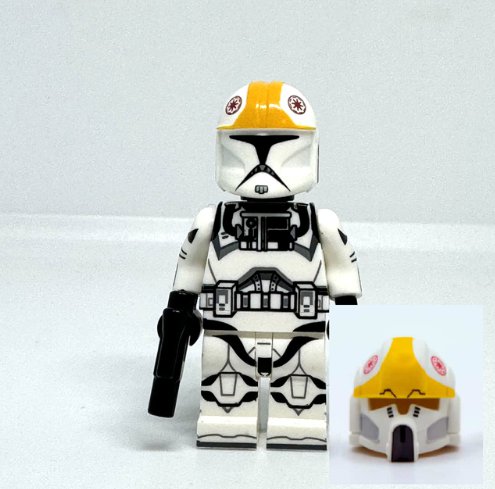 Clone Pilot Minifigure - Phase 1 - Star Wars Attack of the Clones x1 Pilot+P2 Helmet