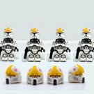 Clone Pilot Minifigure - Phase 1 - Star Wars Attack of the Clones x4 Pilots+P2 Helmets