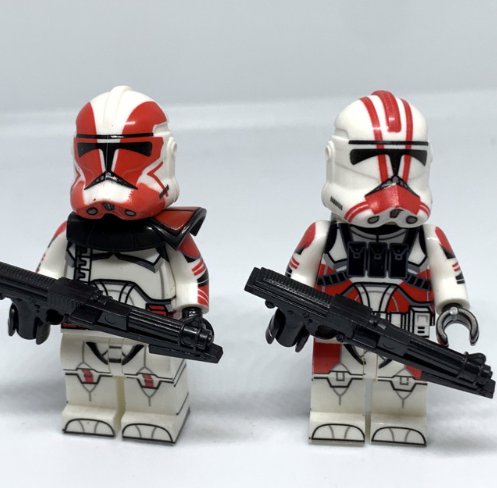 Clone Captain Grey and Captain Styles Minifigures Star Wars Clone Troopers