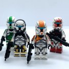Delta Squad Minifigures Star Wars Republic Commando Clone Troopers with DC-17m