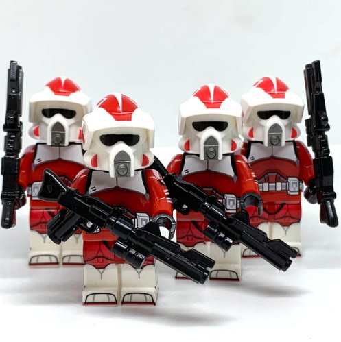 4x Coruscant Guard ARF Trooper Minifigures Star Wars Clone Shock Troopers
