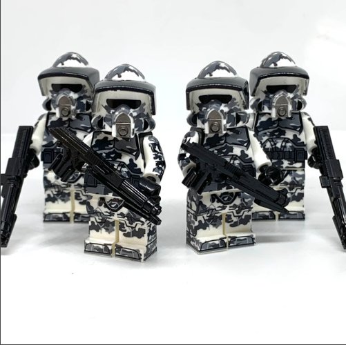 4x Winter Camo ARF Trooper Minifigures Star Wars Clone Troopers