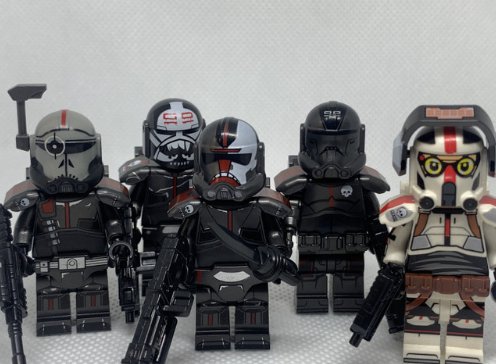The Bad Batch Minifigures Star Wars Clone Troopers Wrecker Hunter Crosshair Tech Echo