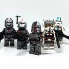 The Bad Batch Minifigure Set Star Wars Tech Crosshair Wrecker Echo Hunter Clone Troopers