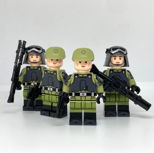 Star Wars Imperial Army Trooper Minifigures from Andor Show (Green Troops and Officers)