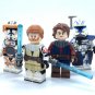 Captain Rex Commander Cody Obiwan Kenobi and Anakin Skywalker Minifigures Star Wars The Clone Wars