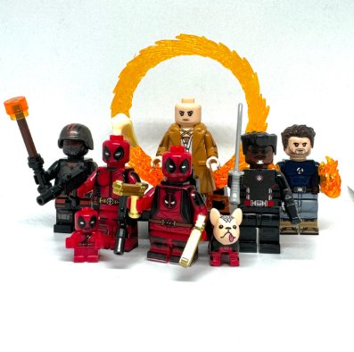 Deadpool Minifigure Set Ladypool Human Torch Cassandra Nova Dogpool