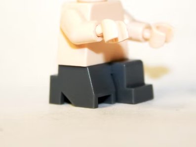 Kneeling Legs Grey Bottom Base for Minifigure