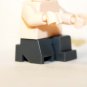 Kneeling Legs Grey Bottom Base for Minifigure