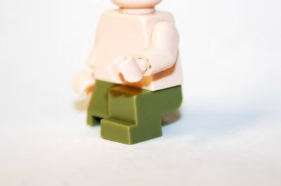 Kneeling Legs Green Bottom Base for Minifigure