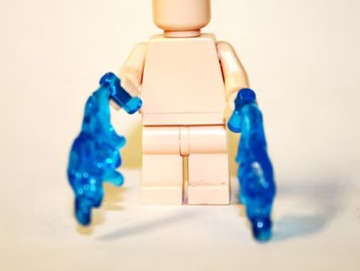 Blue Fire flame Weapons for Minifigure