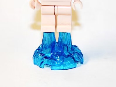 Blue Fire flame Power Base for Minifigure