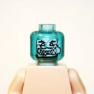 Clear Blue Demon Ice Head 5 DIY Minifigure