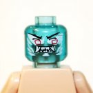 Clear Blue Demon Ice Head 4 DIY Minifigure