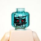 Clear Blue Demon Ice Head 23 DIY Minifigure