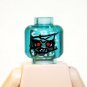 Clear Blue Demon Ice Head 23 DIY Minifigure