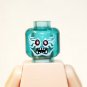 Clear Blue Demon Ice Head 2 DIY Minifigure