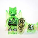 Clear Green Female Demon Dragon Evil Armored Knight Minifigure