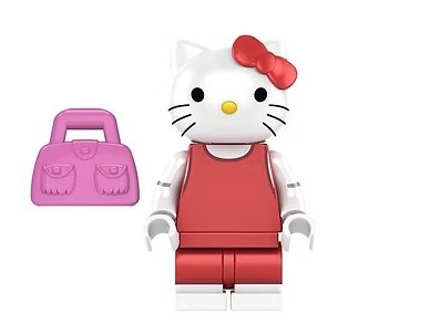 Hello Kitty Red Suit Cartoon Minifigure
