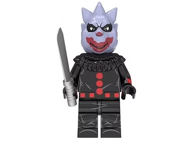 Killer Klowns from Outer Space Horror Clown Black Red Minifigure